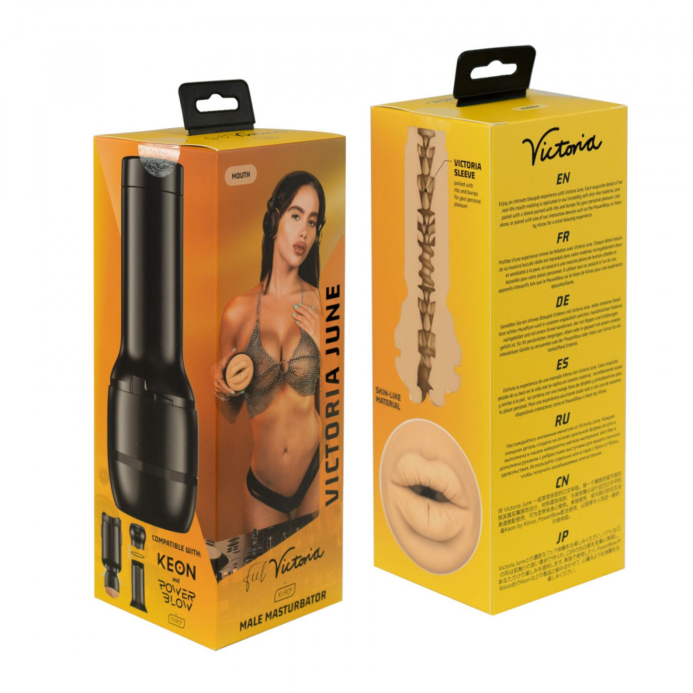 Мастурбаторы оральные - Мастурбатор Kiiroo Feel Victoria June Mouth Stroker PBC совместим с PowerBlow и Keon 1
