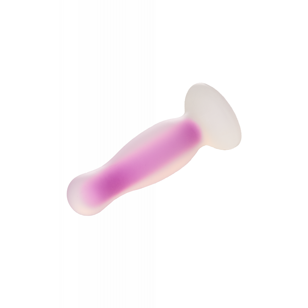 Секс игрушки - Светящаяся анальная пробка Dream Toys RADIANT SOFT SILICONE GLOW IN THE DARK PLUG MEDIUM PURPLE 2