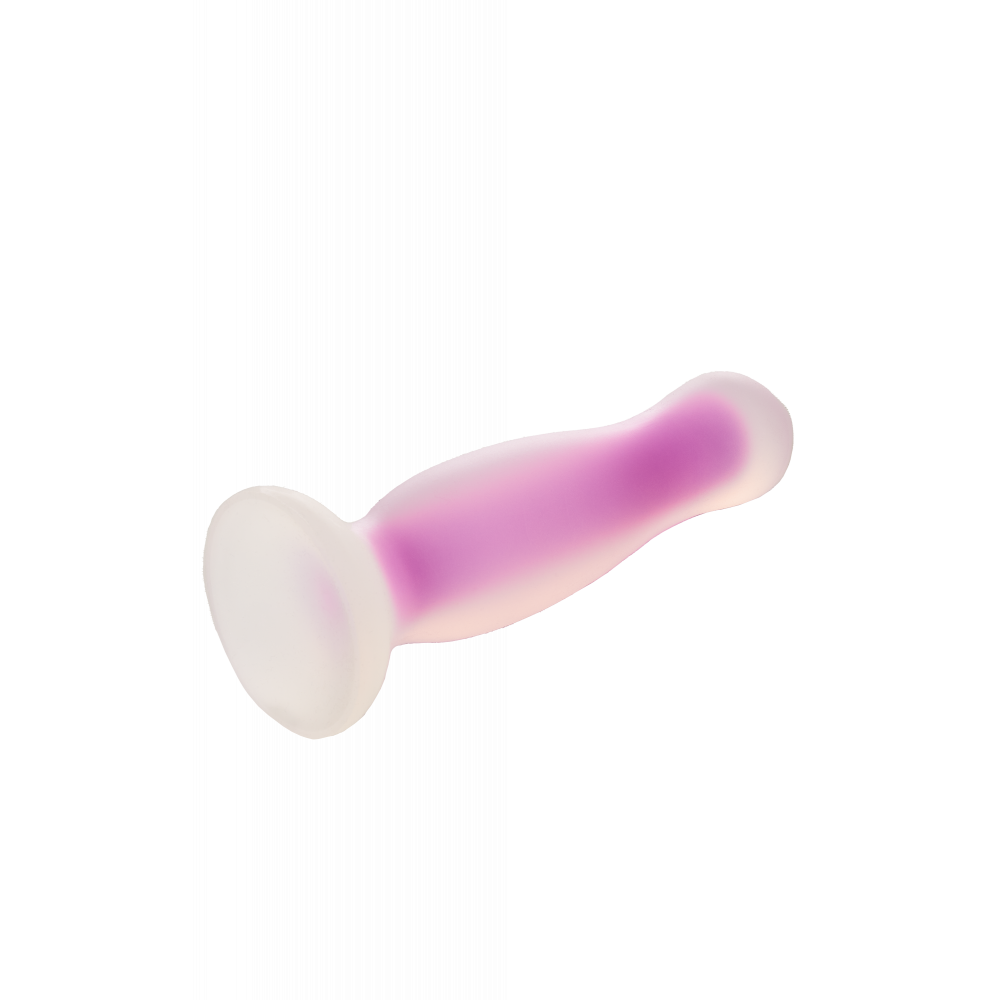 Секс игрушки - Светящаяся анальная пробка Dream Toys RADIANT SOFT SILICONE GLOW IN THE DARK PLUG MEDIUM PURPLE 3