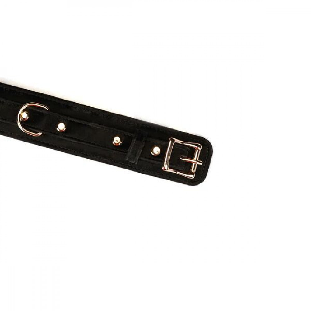 Ошейники, поводки - Ошейник с поводком Liebe Seele Boudoir Amor Collar with Leash Black 4
