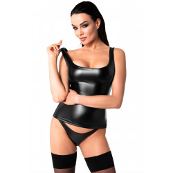 Топ Noir Handmade F346 Powerwetlook top - XXL