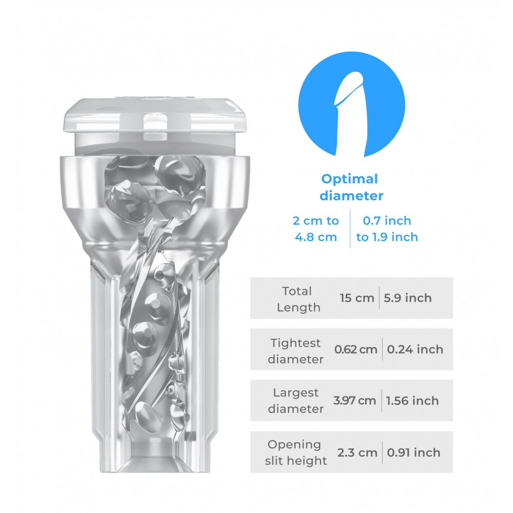 Другие мастурбаторы - Мастурбатор Kiiroo Feel Pocket Crystal совместим с PowerBlow 4