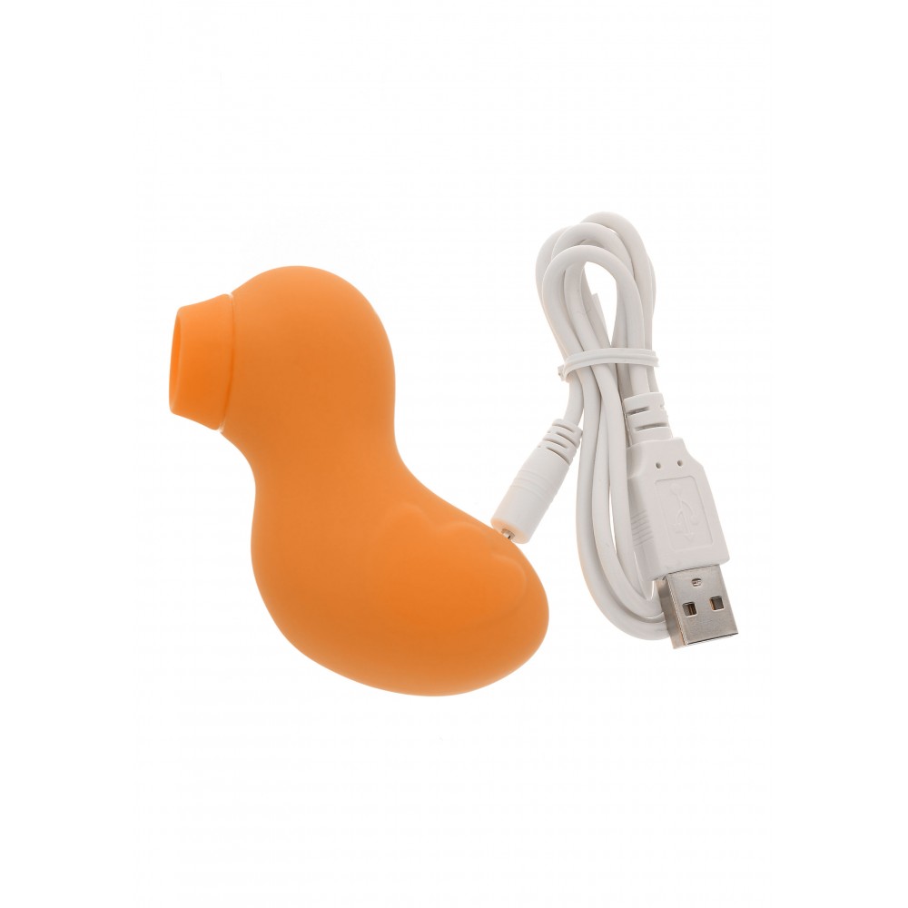 Секс игрушки - Вакуумный стимулятор клитора в виде уточки Toy Joy, желтый 2