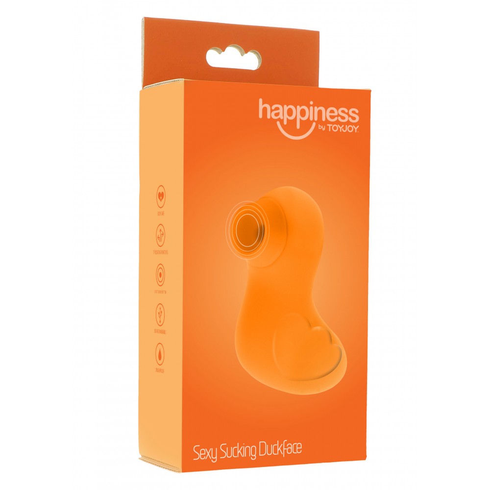 Секс игрушки - Вакуумный стимулятор клитора в виде уточки Toy Joy, желтый 3