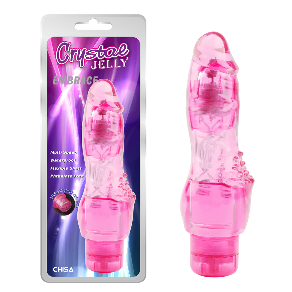 Секс игрушки - Вибратор Chisa Crystal Jelly Embrace с рельефом в области клитора для дополнительной стимуляции