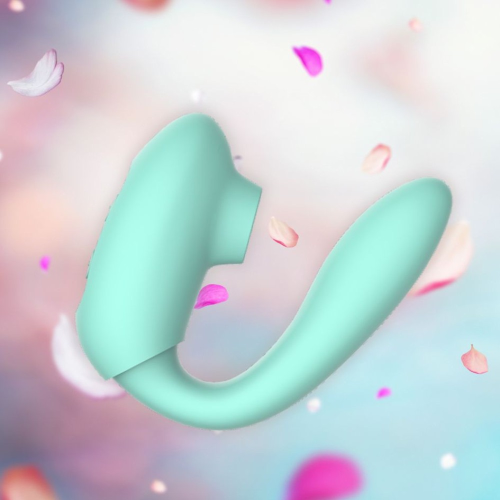 Секс игрушки - Вибратор двойной стимуляции Every Night Toys вакуум с эффектом посасывания и стимуляция точки G 2
