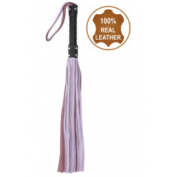 Флоггер из натуральной кожи Flirty Leather - Lavender, BM-00009