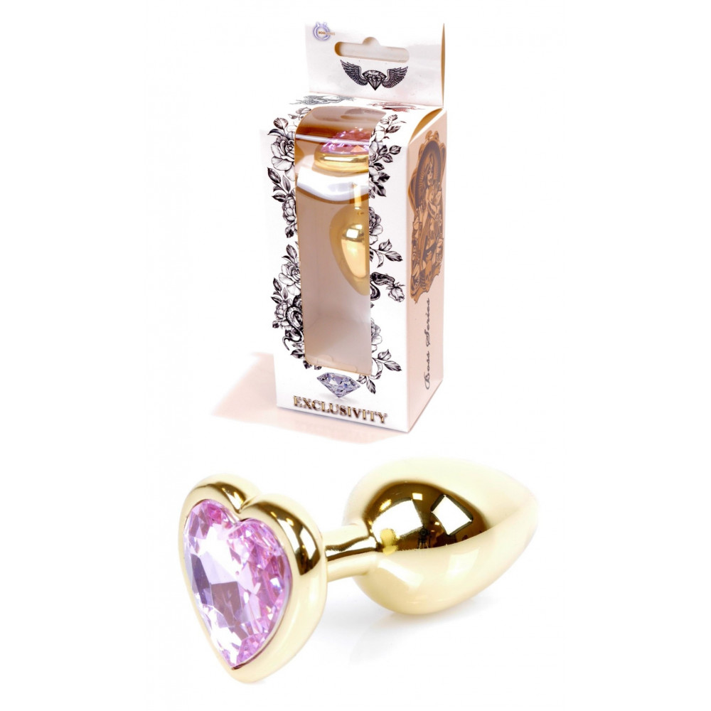 Анальные игрушки - Анальная пробка Boss Series - Jewellery Gold Heart PLUG Rose S, BS6400036
