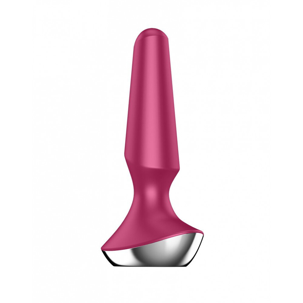 Анальные пробки с вибрацией - Анальная смарт-вибропробка Satisfyer Plug-ilicious 2 Berry