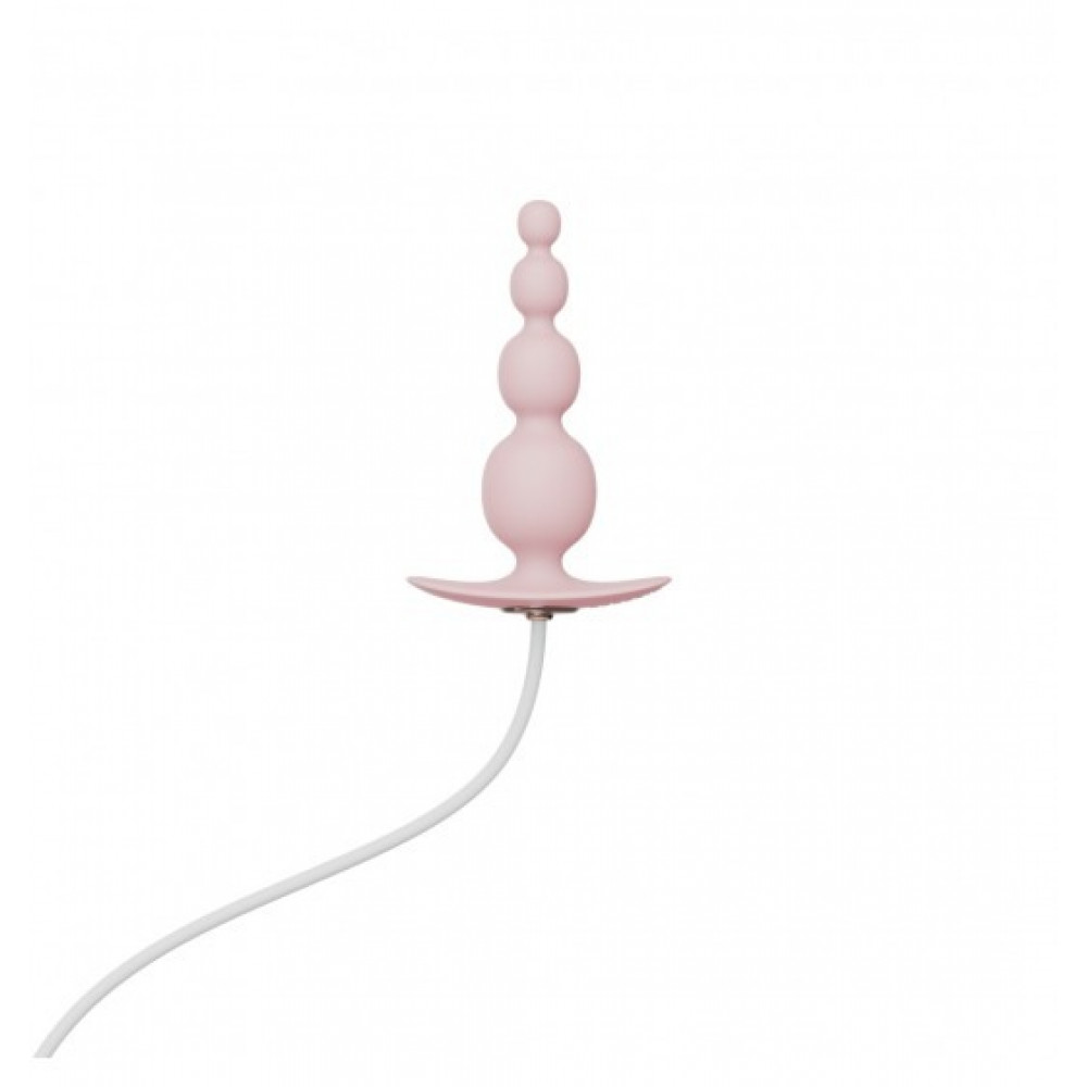 Секс игрушки - Анальный плаг с вибрацией Qingnan No.8 Mini Vibrating Anal Beads PINK 10