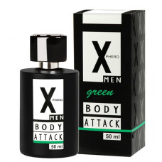 Духи с феромонами для мужчин X phero Men Green Body Attack, 50 ml