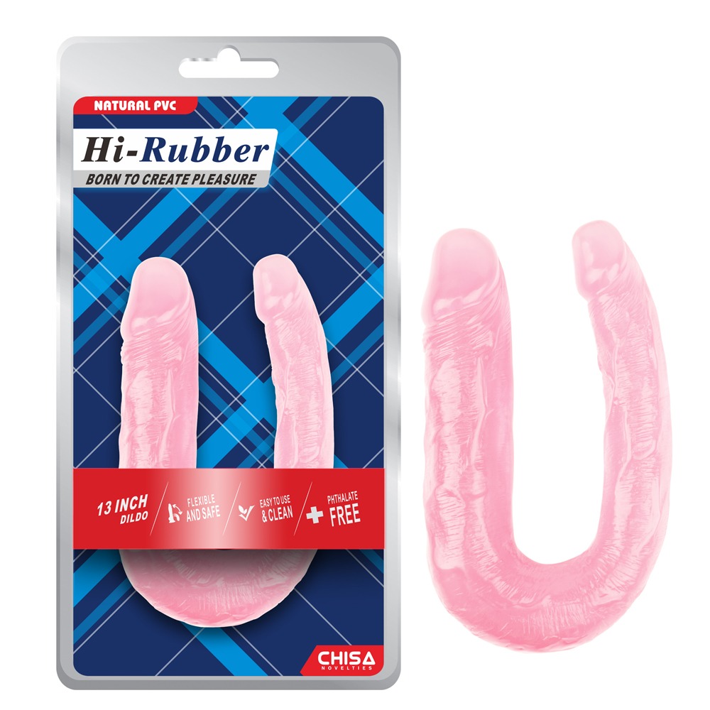 Секс игрушки - Фаллоимитатор двойной Chisa Hi-Rubber 13 Inch Dildo, розовый