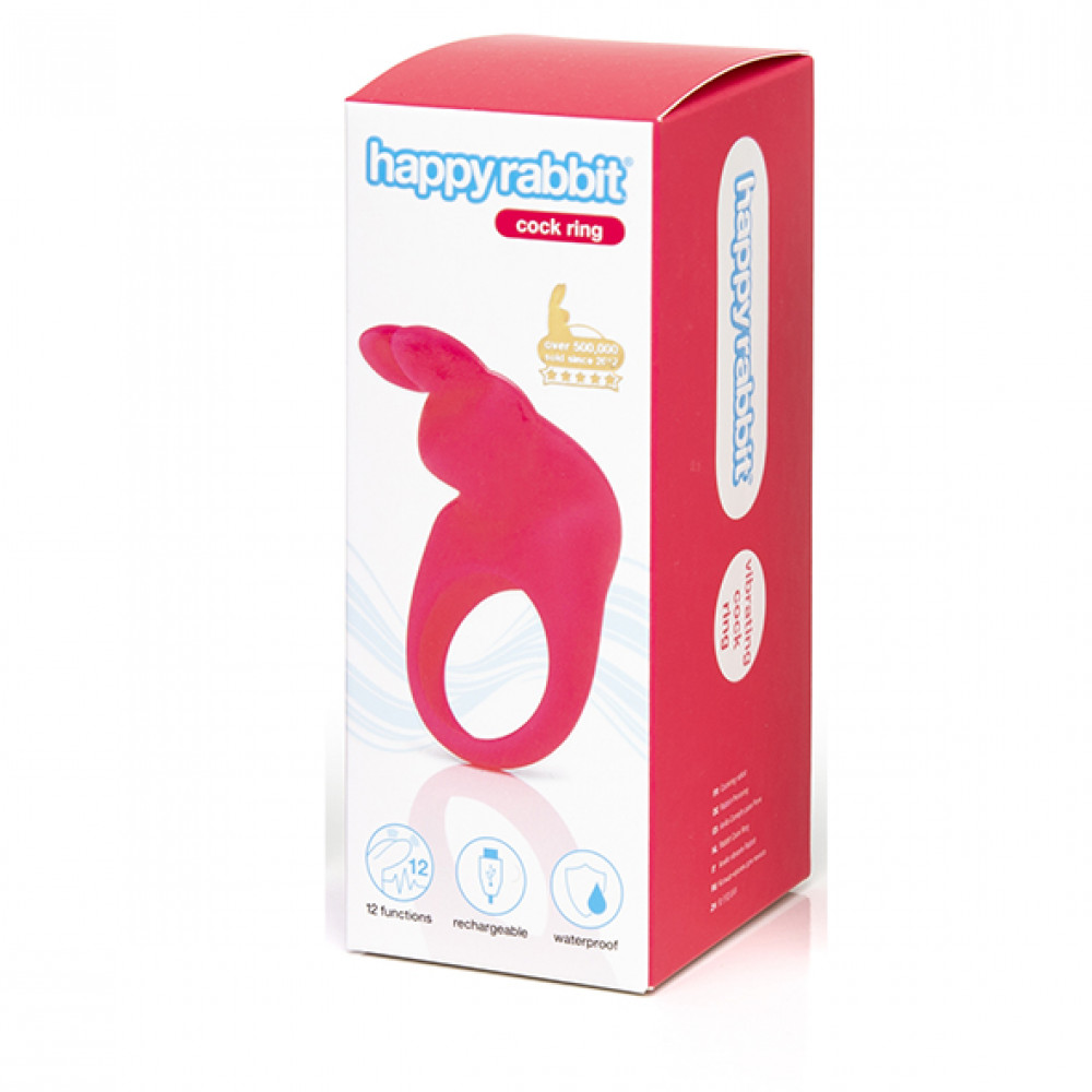 Эрекционные кольца с вибрацией - Эрекционное кольцо Happy Rabbit Rechargeable Cock Ring Pink 1