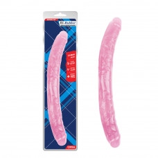 Фаллоимитатор двухсторонний реалистичный Chisa Hi-Rubber, розовый