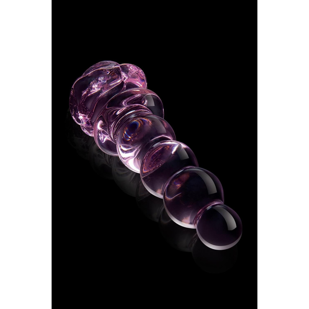 Секс игрушки - Фаллоимитатор елочка из стекла Dream Toys Glaze Glass в форме бутона розы 6