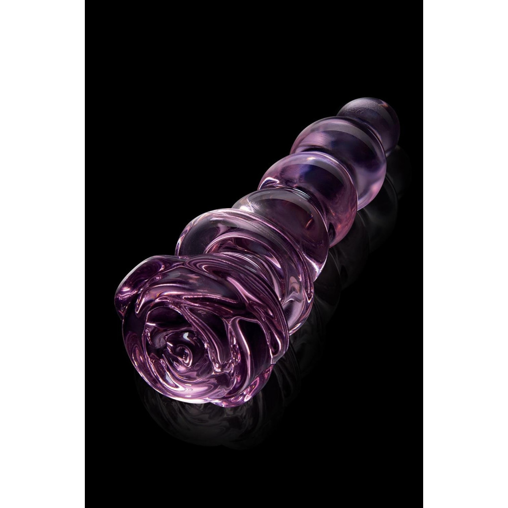 Секс игрушки - Фаллоимитатор елочка из стекла Dream Toys Glaze Glass в форме бутона розы 5