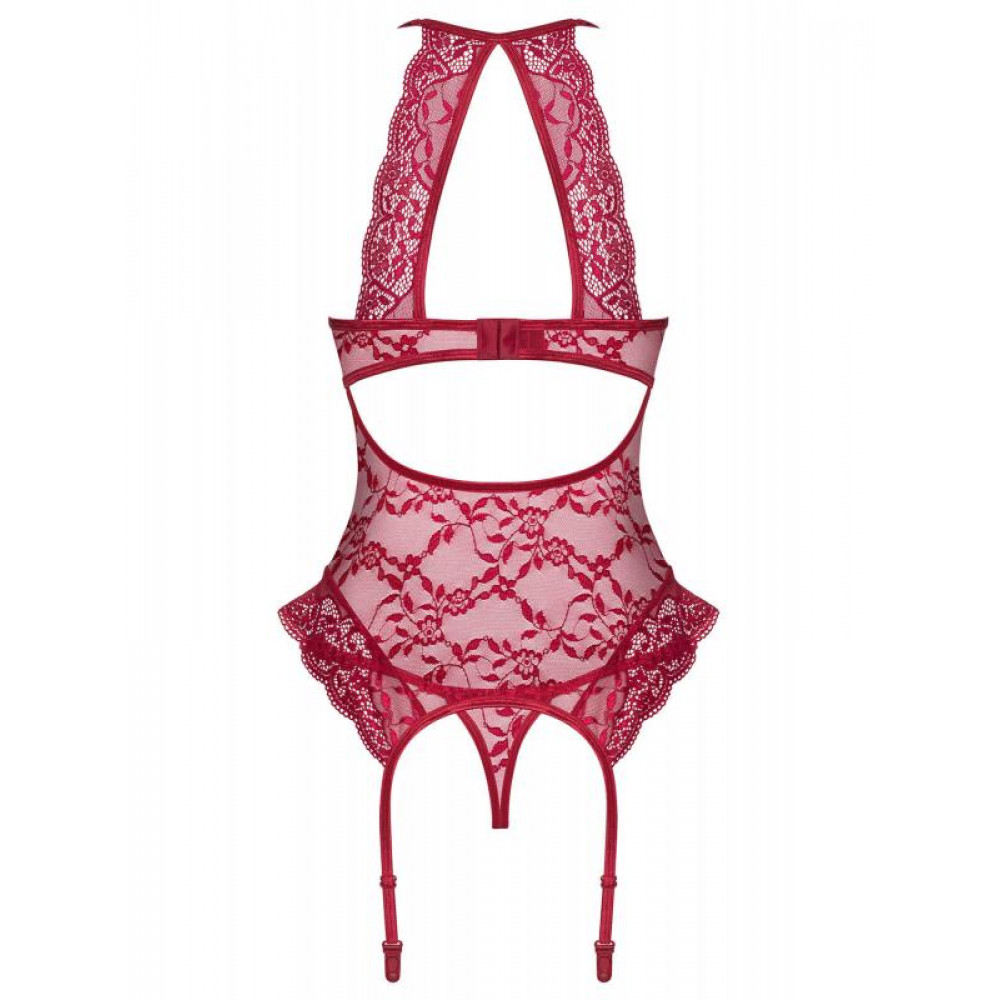 Эротическое белье - Комплект Obsessive Ivetta корсет и стринги S/M 5