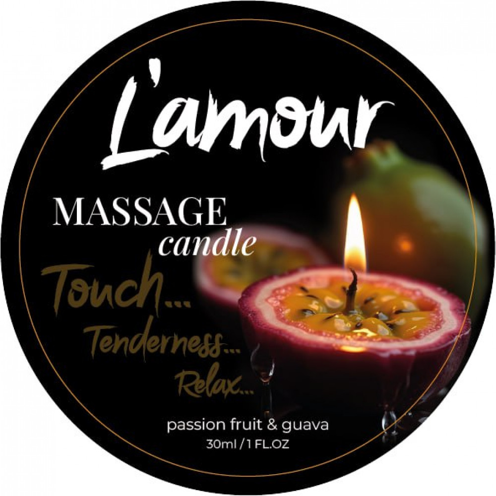 Лубриканты - Массажная свеча L'amour Passionfruit & Guava с ароматом гуавы и маракуйи, 30 мл
