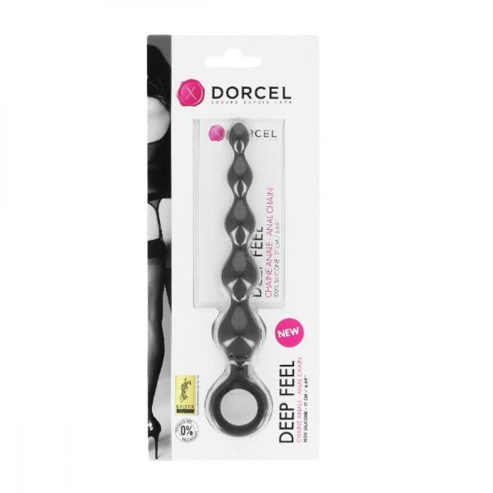 Анальные бусы и цепочки - Анальная цепочка Dorcel Deep Feel, силикон, макс. диаметр 2,5см, упругая 1