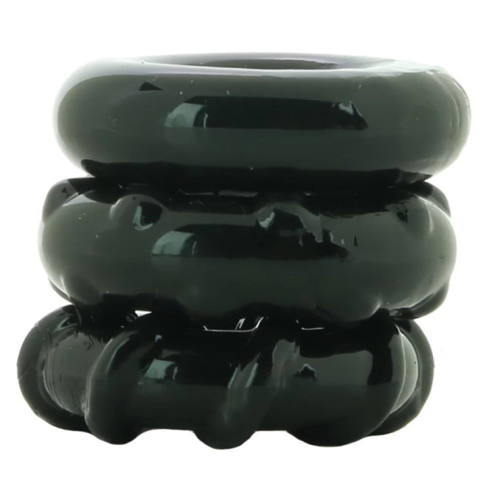 Секс игрушки - Набор эрекционных колец NS Novelties Renegade Dyno Cock Rings, черные, 3 шт 2