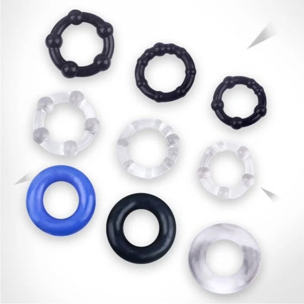 Секс игрушки - Набор эрекционных колец NS Novelties Renegade Dyno Cock Rings, черные, 3 шт 4