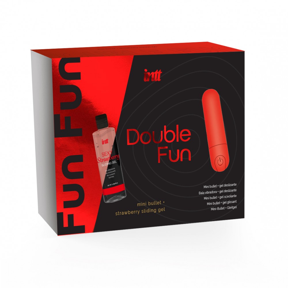 Подарочные наборы - Набор вибропуля и лубркиант INTT DOUBLE FUN 1
