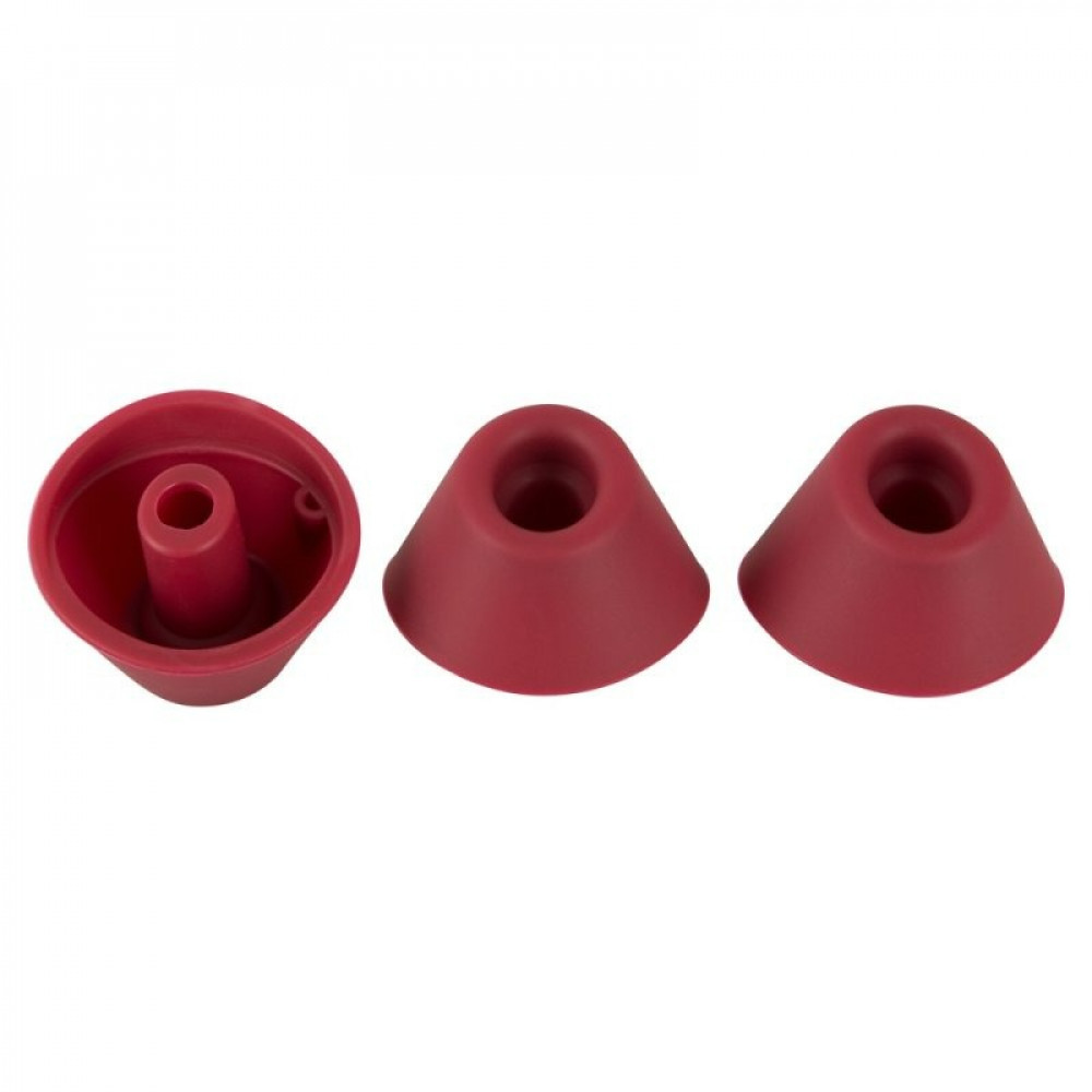 Секс игрушки - Сменные насадки для Duo Heads Bordeaux S, бордовые 2