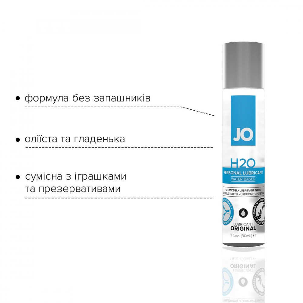 Смазка на водной основе - Смазка на водной основе System JO H2O ORIGINAL (30 мл) маслянистая и гладкая, растительный глицерин 3