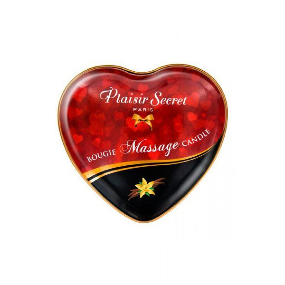 Массажные свечи - Массажная свеча-сердечко Plaisirs Secrets Vanilla (35 мл) 2