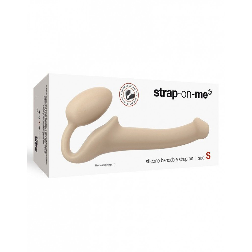 Страпоны безремневые - Безремневой страпон Strap-On-Me Flesh S, полностью регулируемый, диаметр 2,7см 3