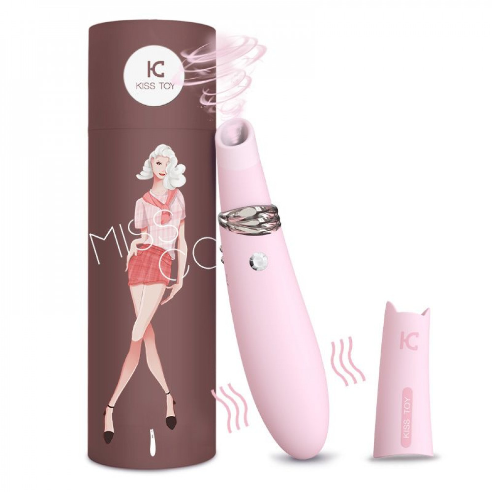 Вибраторы вакуумные - Вакуумный стимулятор с вибрацией KISTOY Miss CC Pink, можно использовать как вибратор, диам. 3,6см 2
