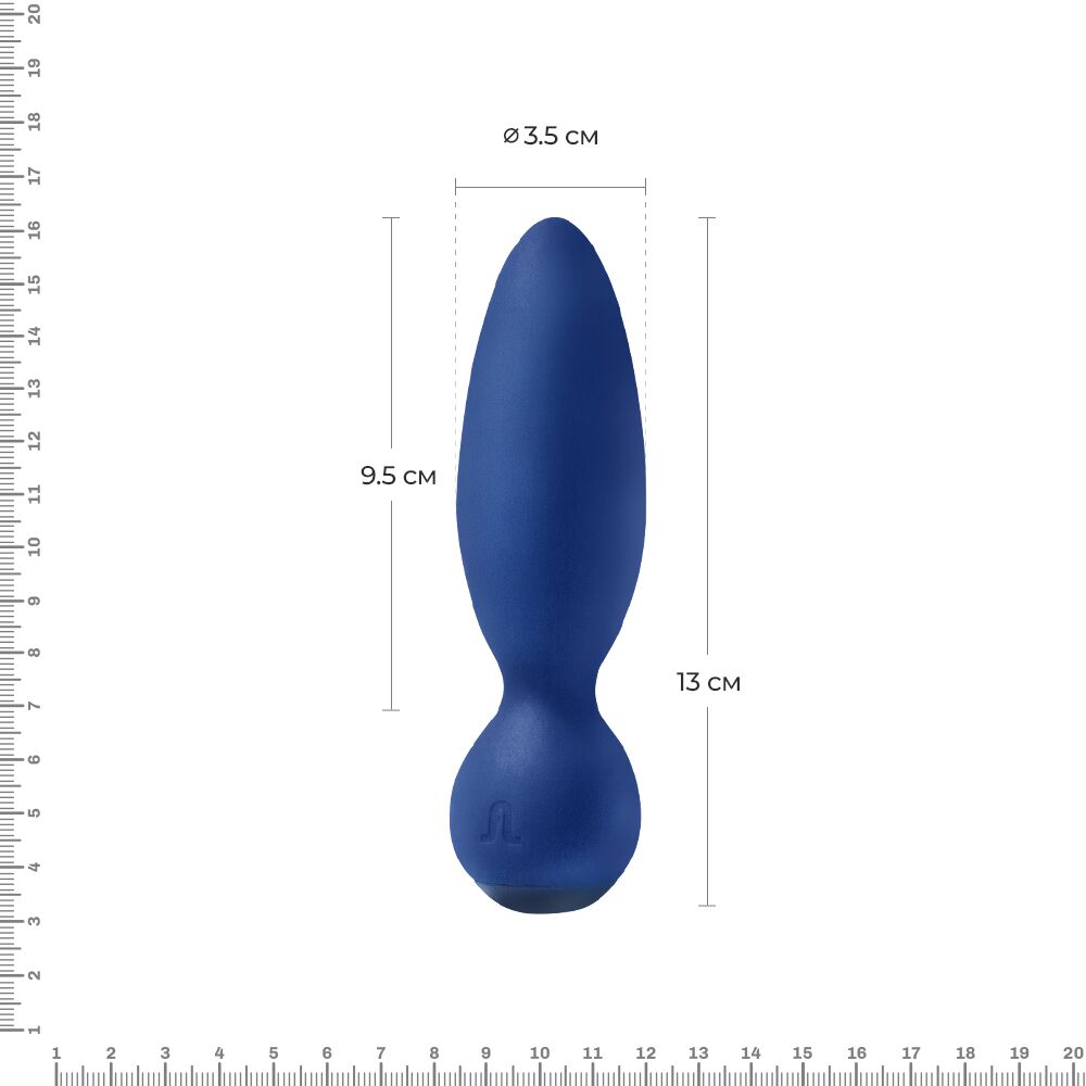 Анальные пробки с вибрацией - Анальная вибропробка Adrien Lastic Little Rocket макс. диаметр 3,5см, soft-touch 4