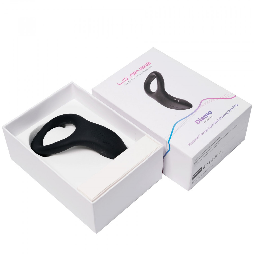 Эрекционные кольца с вибрацией - Смарт кольцо-насадка на член Lovense Diamo Cock Ring 3