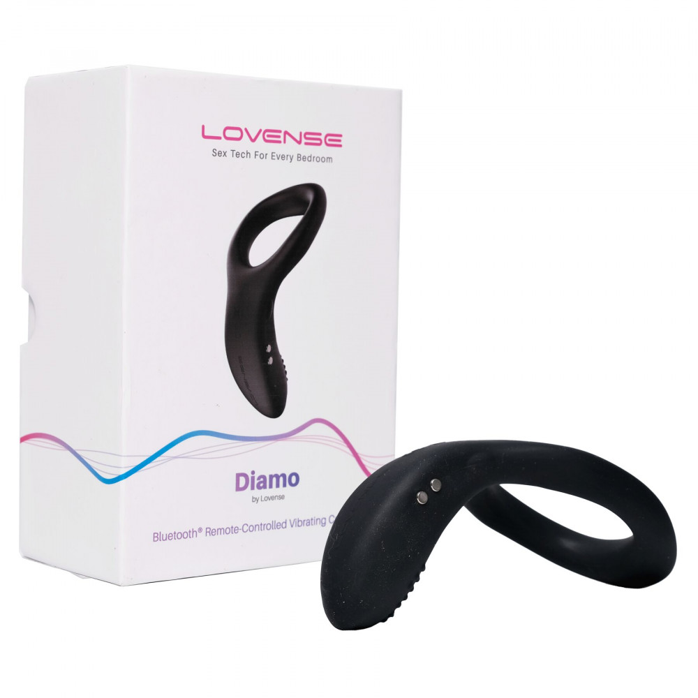Эрекционные кольца с вибрацией - Смарт кольцо-насадка на член Lovense Diamo Cock Ring 6