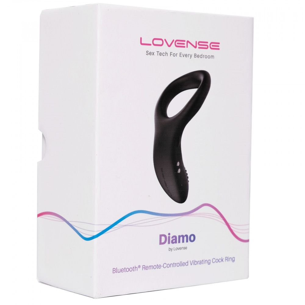 Эрекционные кольца с вибрацией - Смарт кольцо-насадка на член Lovense Diamo Cock Ring 4