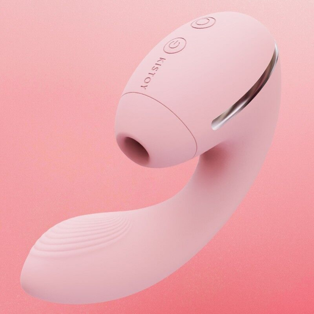 Вибраторы вакуумные - Вакуумный вибратор KISTOY Tina Mini Pink, вагинально-клиторальный 2