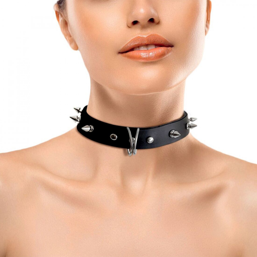 Ошейники, поводки - Ошейник с шипами Art of Sex - Collar Spikes