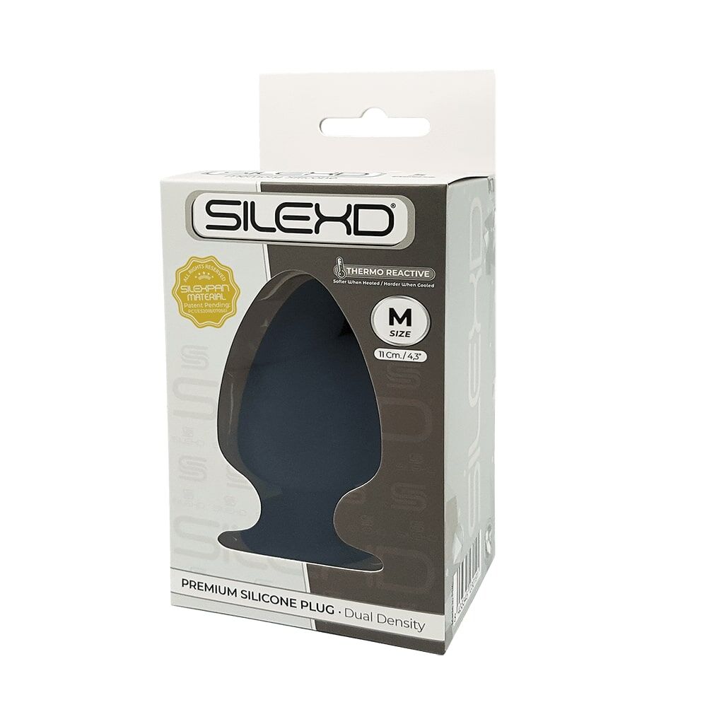 Анальная пробка - Анальная пробка SilexD (Model 1 size M) двухслойная, силикон+Silexpan, диаметр 6,2 см 1