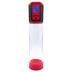 Автоматическая вакуумная помпа Men Powerup Passion Pump Red, LED-табло, перезаряжаемая, 8 режимов