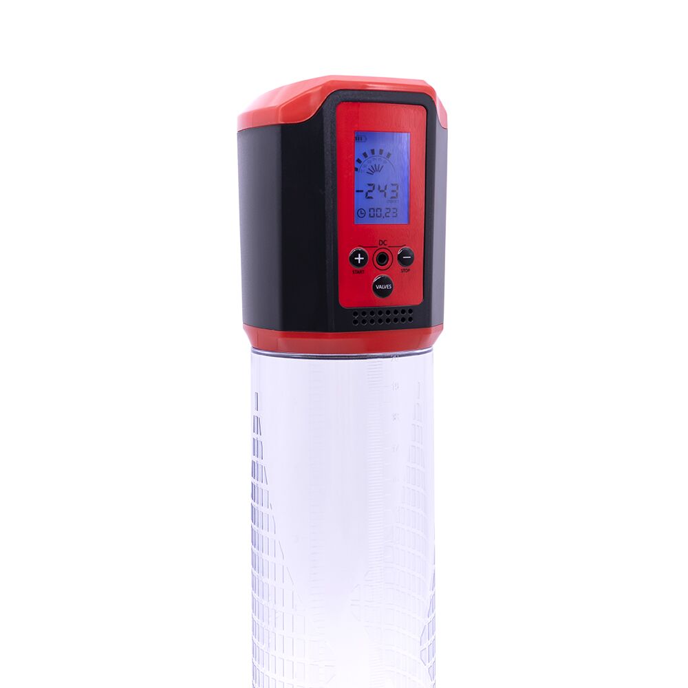 Вакуумная помпа на член - Автоматическая вакуумная помпа Men Powerup Passion Pump Red, LED-табло, перезаряжаемая, 8 режимов 3