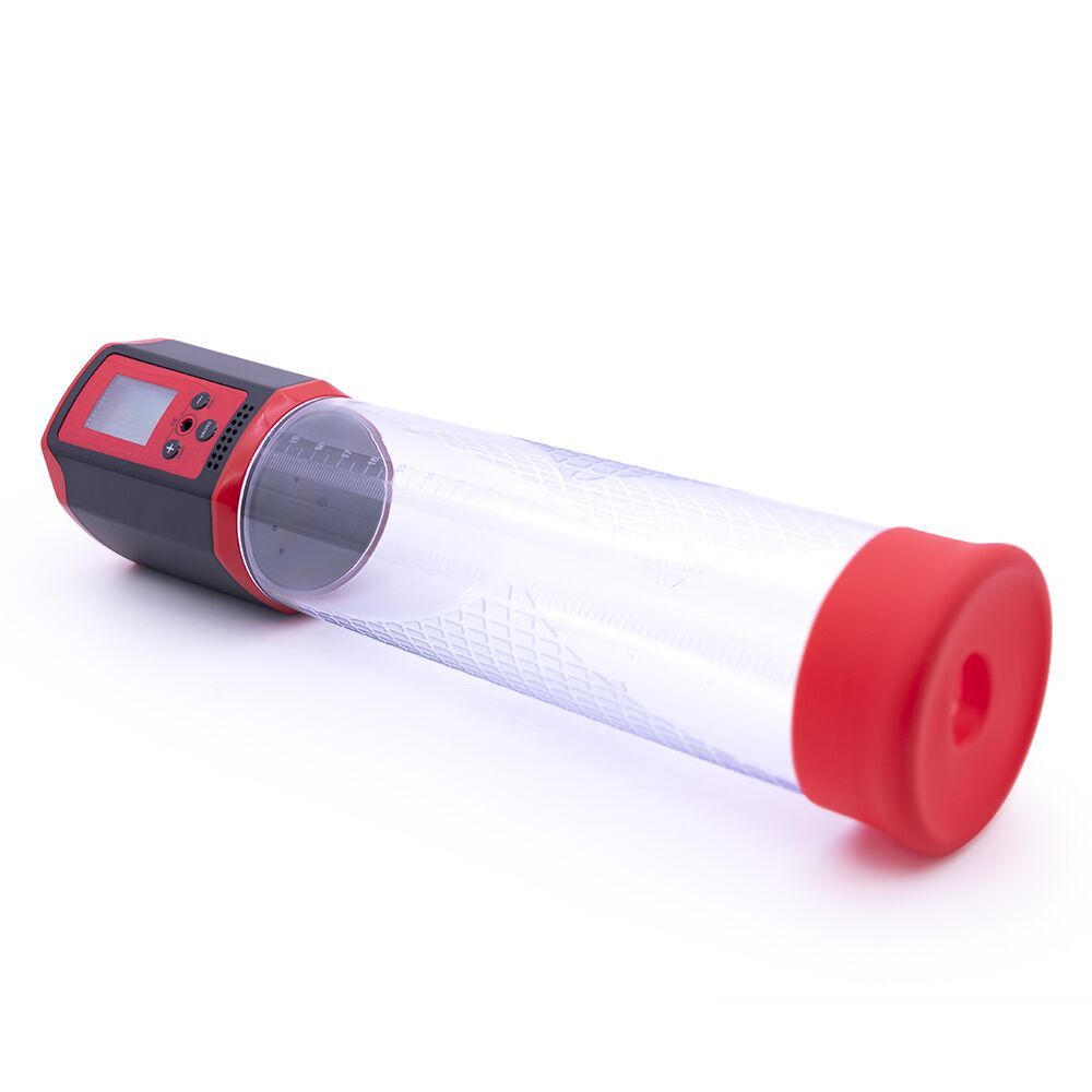 Вакуумная помпа на член - Автоматическая вакуумная помпа Men Powerup Passion Pump Red, LED-табло, перезаряжаемая, 8 режимов 1