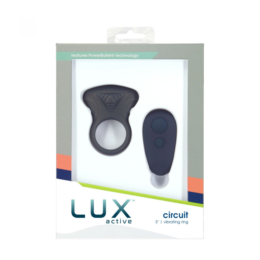 Эрекционные кольца с вибрацией - Эрекционное виброкольцо Lux Active Circuit Vibrating Cock Ring, пульт ДУ, 7 режимов вибрации 1