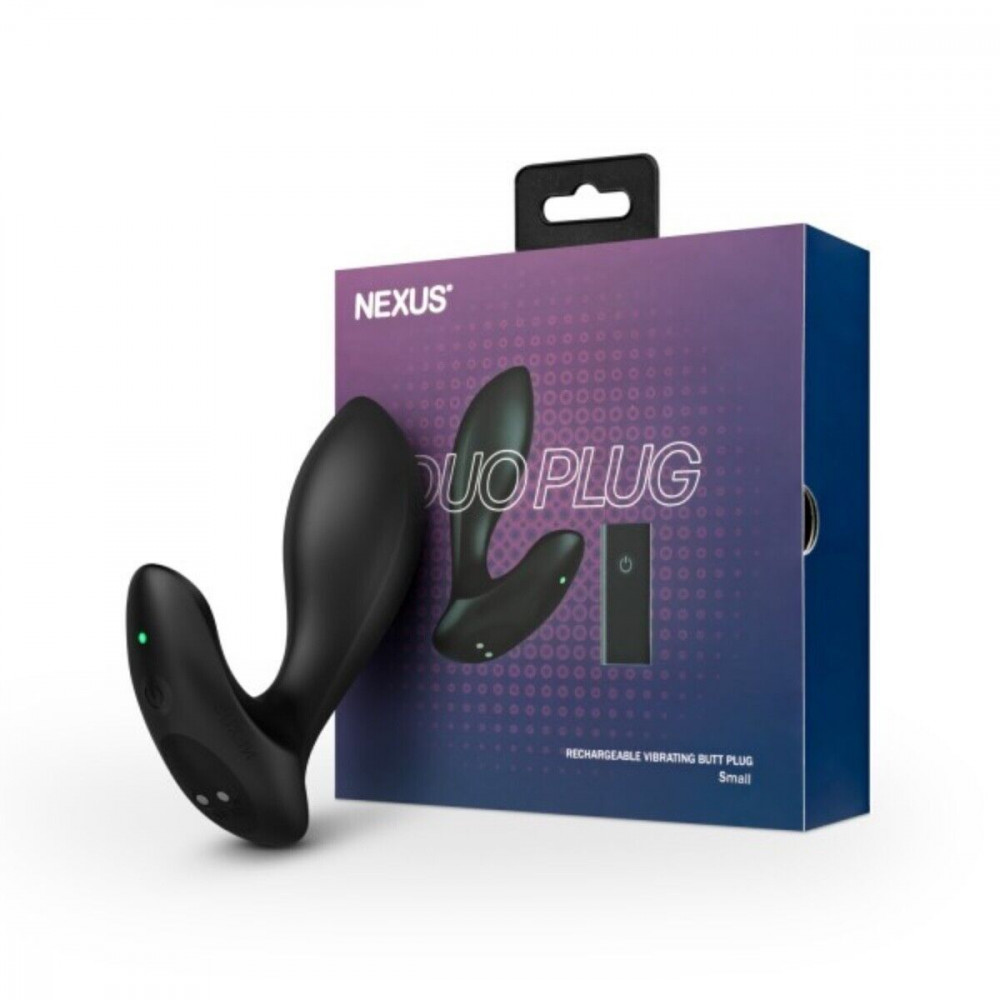 Анальные пробки с вибрацией - Анальная вибропробка Nexus DUO Plug Small, пульт ДУ 1