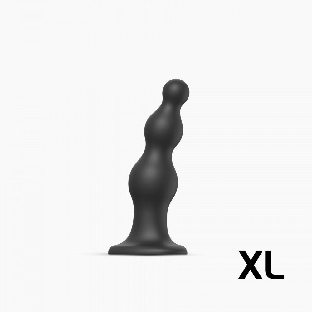 Страпон - Насадка для страпона Strap-On-Me Dildo Plug Beads Black XL