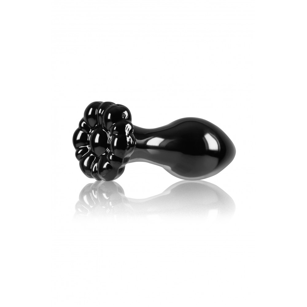 Анальная пробка - Стеклянная пробка NS Novelties CRYSTAL FLOWER BLACK 1