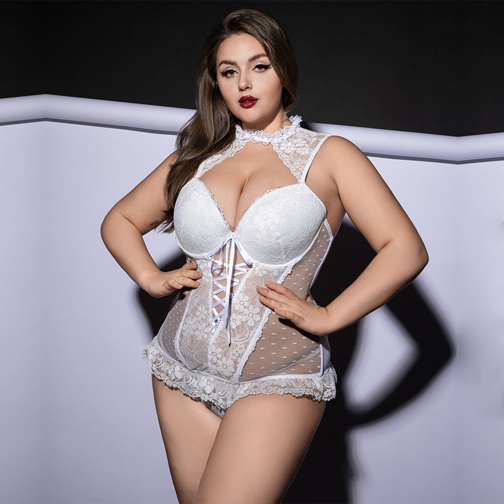 Эротические корсеты - Корсет JSY P61132 White Plus Size