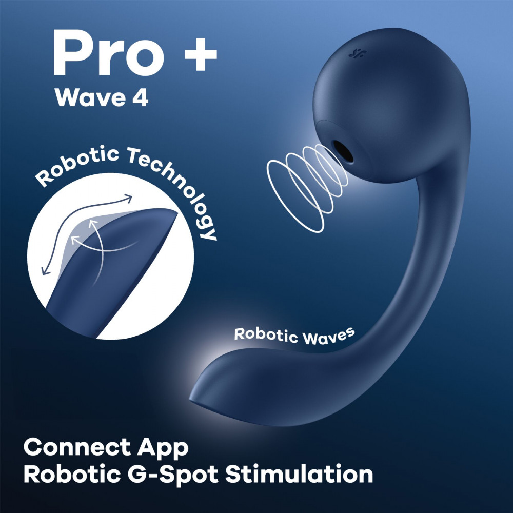 Вибраторы для пар - Вибратор Satisfyer Pro+ Wave 4 Connect App 5