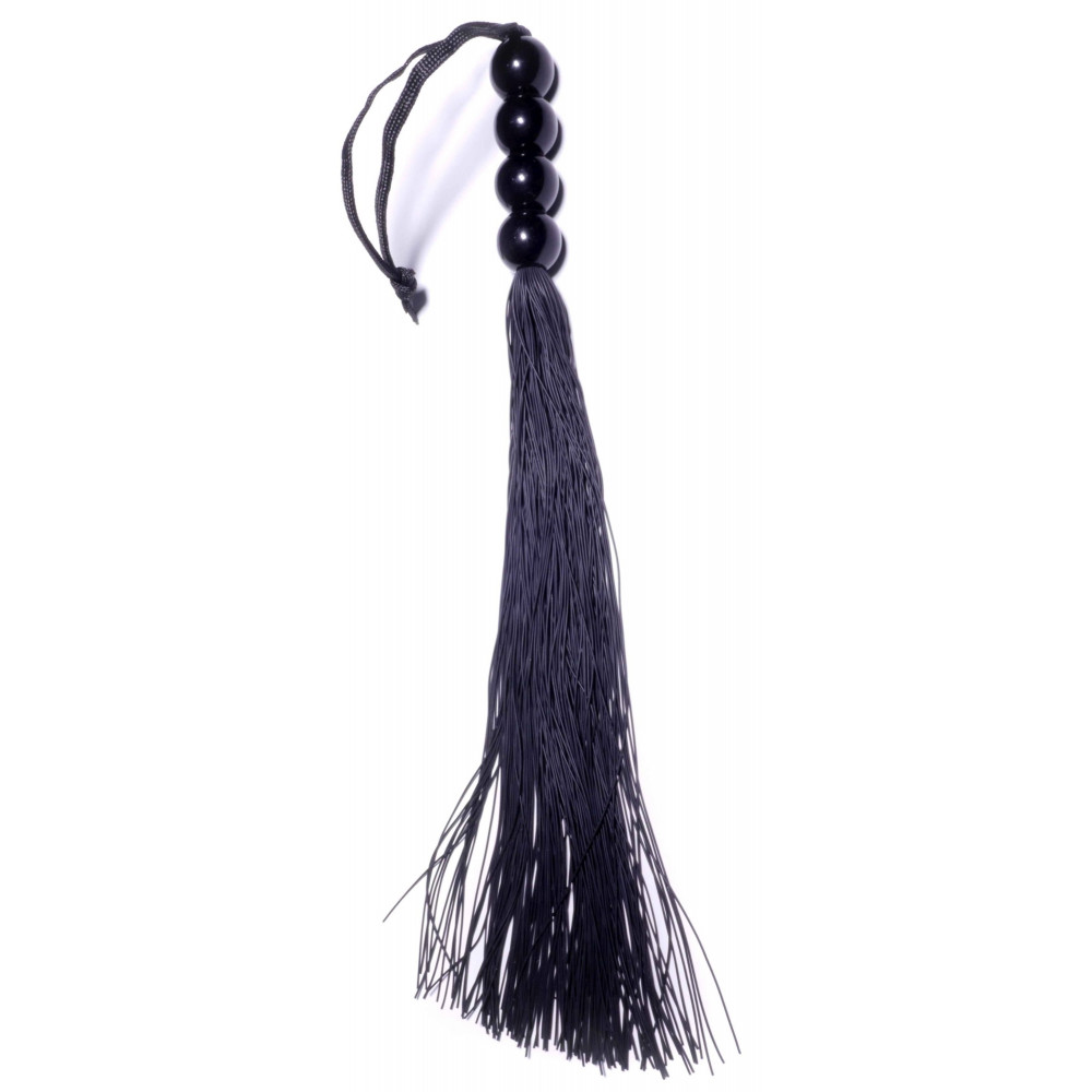 Электростимуляторы - Силиконовый флогер ( длина 37 см ) Fetish Boss Series - Silicone Whip Black 14