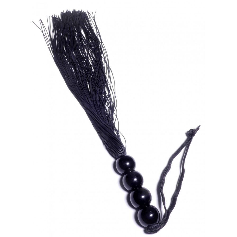 Электростимуляторы - Силиконовый флогер ( длина 37 см ) Fetish Boss Series - Silicone Whip Black 14