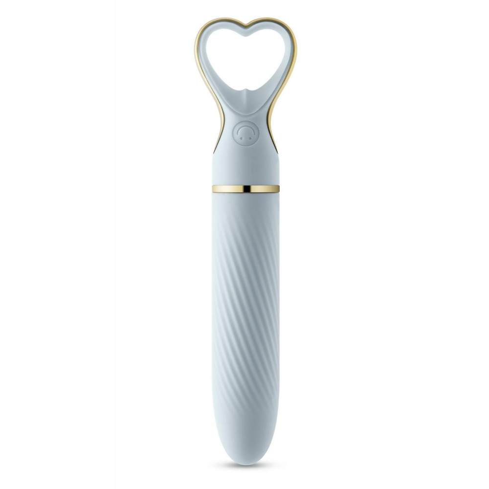 Секс игрушки - Вибратор мини классический Blush Delice Heartthrob с рельефом, голубой 1